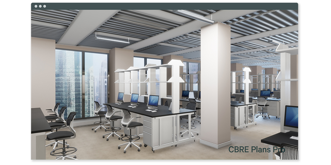 CBRE PlansPro lab rendering